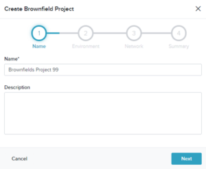 Create Brownfield Project